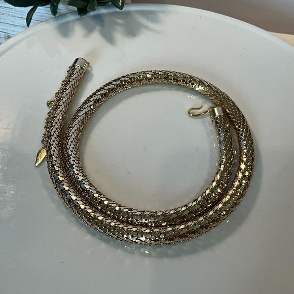 Whiting & Davis Accessories - Fabulous vintage 1970's Whiting and Davis gold mesh belt 27" must see